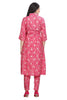 Abstract Print A-line Collar Neck Kurti for Women