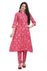 Abstract Print A-line Collar Neck Kurti for Women