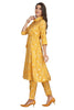 Abstract Print A-line Kurta with Pant for Women