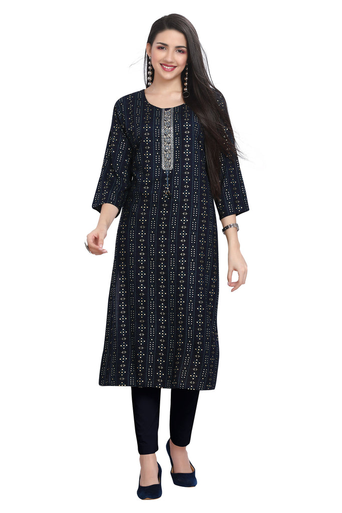 Bandhani Print Knee Length Kurti with Embroidery work