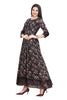 Black Frock Style One Piece Dress with Digital Floral Print