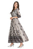 Block Floral Print Frock Style Kurta for Women