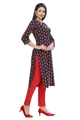 Cotton Kurti for women with Floral Print and zari work