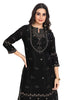 Buy Black Kurta Set for Women Modal Embroidered Kurti with Palazzo