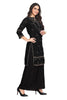 Buy Black Kurta Set for Women Modal Embroidered Kurti with Palazzo