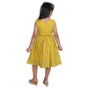 Chanderi Cotton Dress for Girls Frock Mustard Yellow