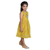 Chanderi Cotton Dress for Girls Frock Mustard Yellow