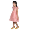 Chanderi Cotton Dress for Girls Frock Style Peach