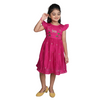 Chanderi Cotton Dress for Girls Frock Style Pink