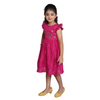 Chanderi Cotton Dress for Girls Frock Style Pink