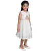 Chanderi Cotton Dress for Girls Frock Style White