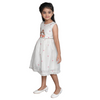 Chanderi Cotton Dress for Girls Frock Style White