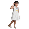 Chanderi Cotton Dress for Girls Frock White