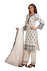 Cotton Chikankari Straight Cut Kurta Set with Pant and Dupatta