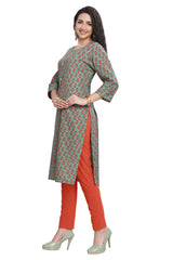 Cotton Kurta for women with Jaipuri Buti Print