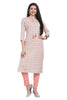 Cotton Kurti for Women Straight Cut with Pastel Flower Buti Print