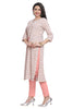 Cotton Kurti for Women Straight Cut with Pastel Flower Buti Print