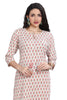 Cotton Kurti for Women Straight Cut with Pastel Flower Buti Print