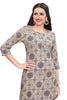 Floral Print Rayon Kurti with Foil Highlights