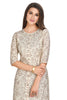 Cream Silk Kurti for Women: Straight Cut with Batik Print & Sequin Embroidery