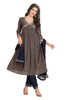 Dark Blue Bandhani Printed Muslin Kurta Set for Women