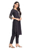 Designer Kurta Set with Chiffon Dupatta and sleek silk pants