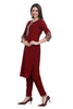 Designer Kurta Set with Chiffon Dupatta and sleek silk pants