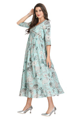 Designer Sea Green Cotton Kurti: Traditional with a Modern Twist for Women