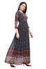 Frock Style Kurti for Women with Bandhani and Ajrak print