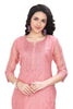 Embroidered work Kurti for women with V-cut round neck