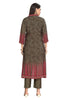 Embroidery Kurta With Stylish Full-sleeve Digital Print Silk Jacket And Pant