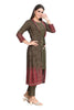 Embroidery Kurta With Stylish Full-sleeve Digital Print Silk Jacket And Pant