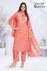 Floral Pink Silk Kurta Set with Embroidered Yoke and Silk Dupatta