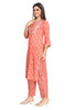 Floral Pink Silk Kurta Set with Embroidered Yoke and Silk Dupatta