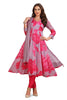 Floral Frock Style Kurta Set with pant and Dupatta Lavender