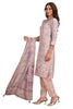 Floral Kurta Set for Women with pant and Silk Dupatta Pink