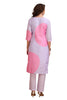 Floral Print Chikankari Straight cut Kurta set with pant and Dupatta Lavender