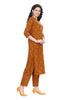 Floral Print Cotton Kurta Set for Women with Printed Pants