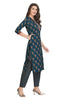 Floral Print Cotton Kurta Set for Women with Printed Pants