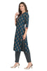 Floral Print Cotton Kurta Set for Women with Printed Pants