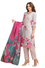 Floral Print Linen Kurta Set for Women with pant and Dupatta Light Purple