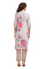 Floral Print Linen Kurta Set for Women with pant and Dupatta Light Purple