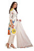 Floral Print Straight Cut Kurta Set with Pant and Dupatta Off White