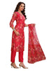 Floral Straight cut Kurta Set with pant and Dupatta Pink