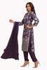 Floral Straight cut Kurta Set with pant and Dupatta Purple