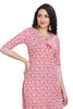 Floral and Block Print Kurta Set for Women with Narrow Pant and Dupatta