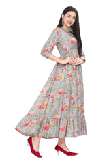 Frock Style Kurta for Women With Floral Print