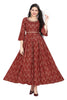 Frock Style Kurti with Designer Bell Sleeves and Foil Highlights