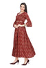 Frock Style Kurti with Designer Bell Sleeves and Foil Highlights