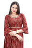 Frock Style Kurti with Designer Bell Sleeves and Foil Highlights